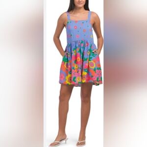 Mister Zimi Sophie Dress In Meadow Blue Size 8